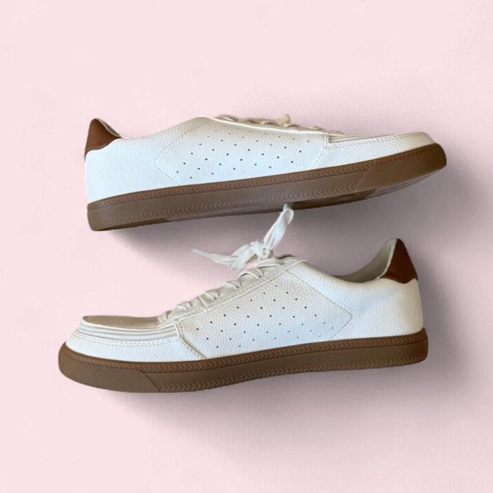 BILLY Footwear White Gum Adaptive Zipper Low Top Sneakers WMS Sz 11